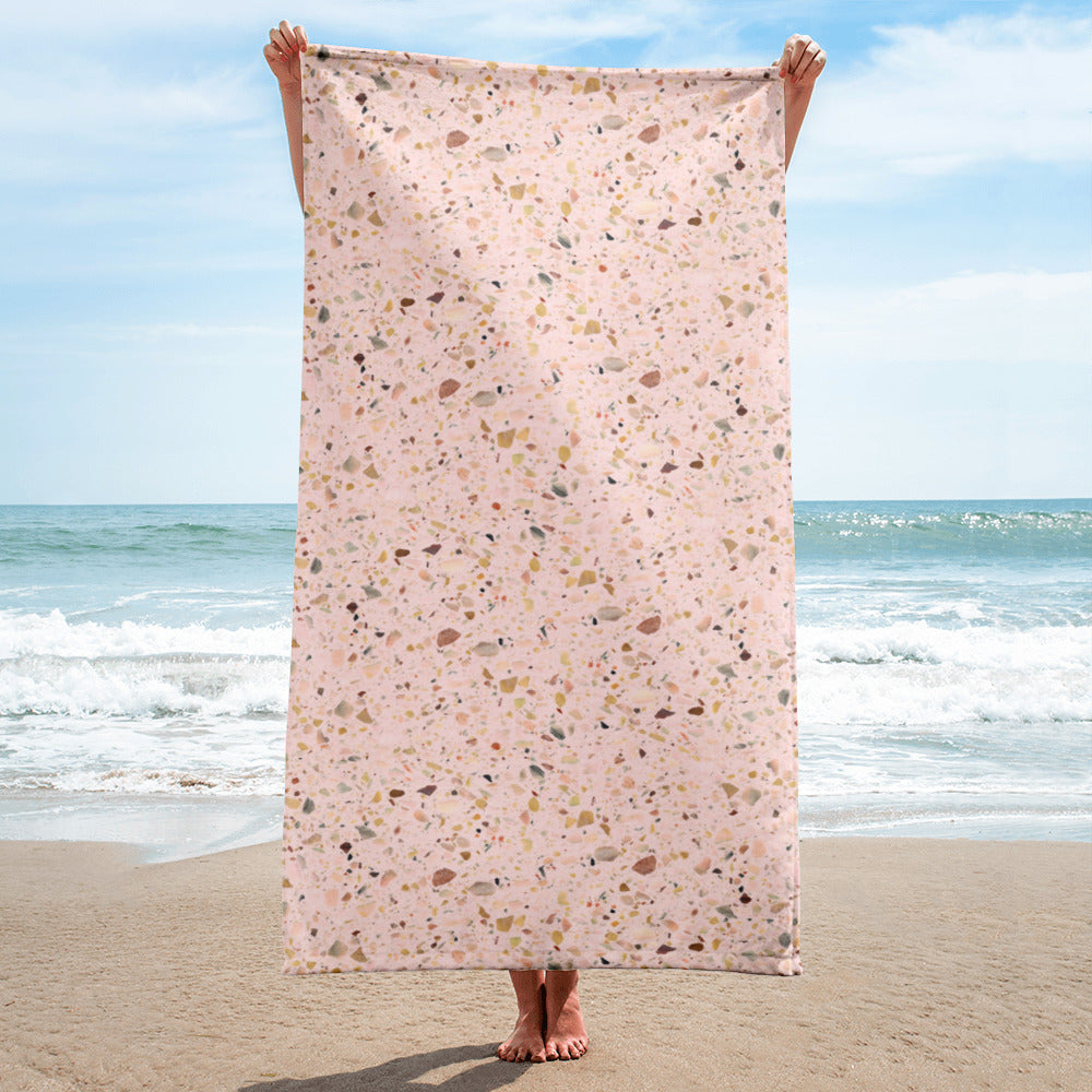Pink Sand Terrazzo Beach Towel