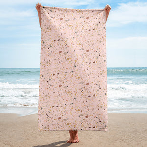 Pink Sand Terrazzo Beach Towel